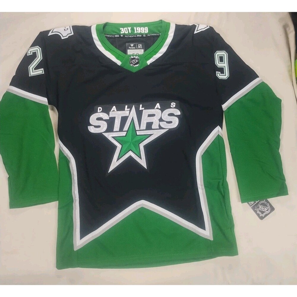 Jake Oettinger Dallas Stars Black and Green Jersey Mens Size XL 54